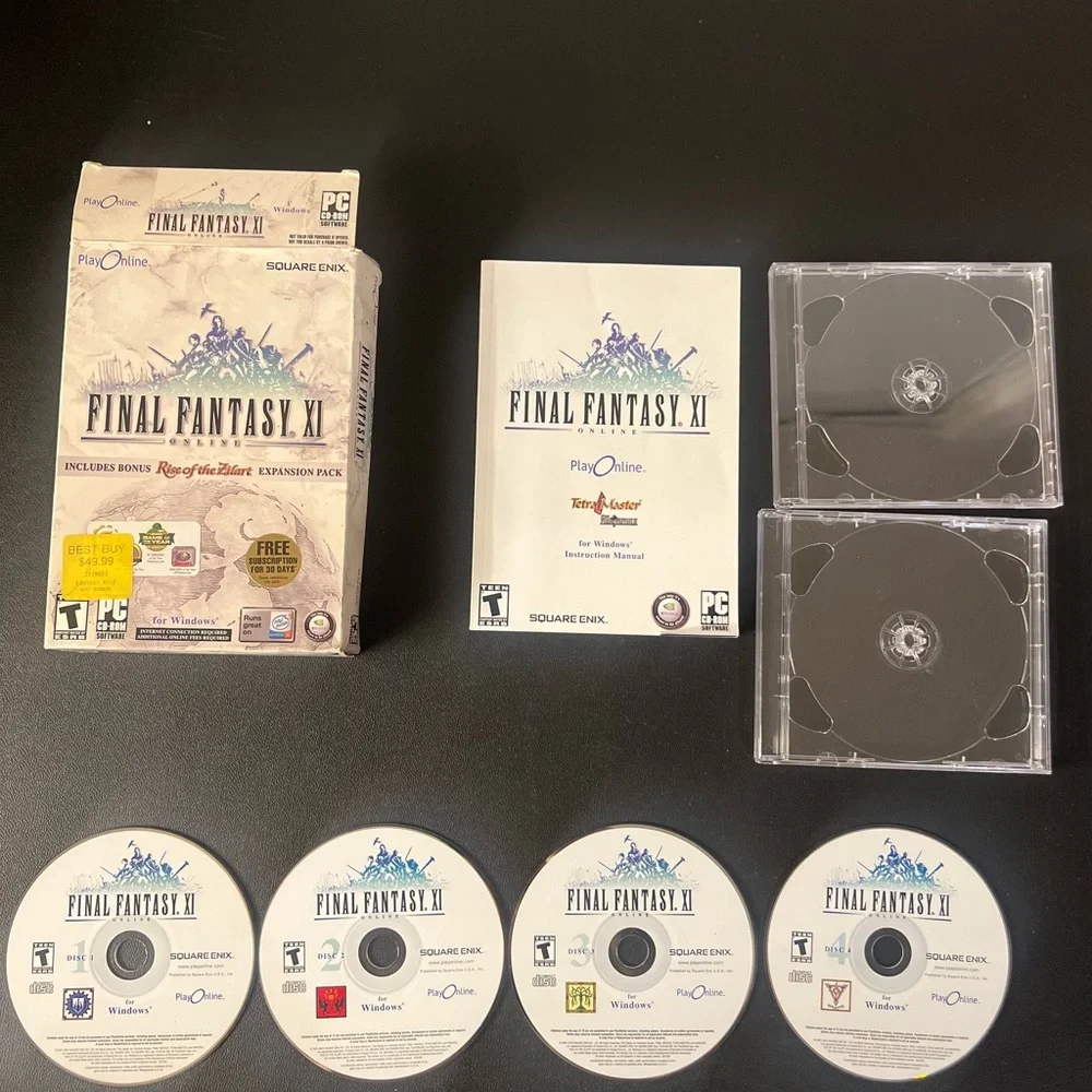Final Fantasy XI Online: The Vana'diel Collection (PC, 2005) Complete Very Good
